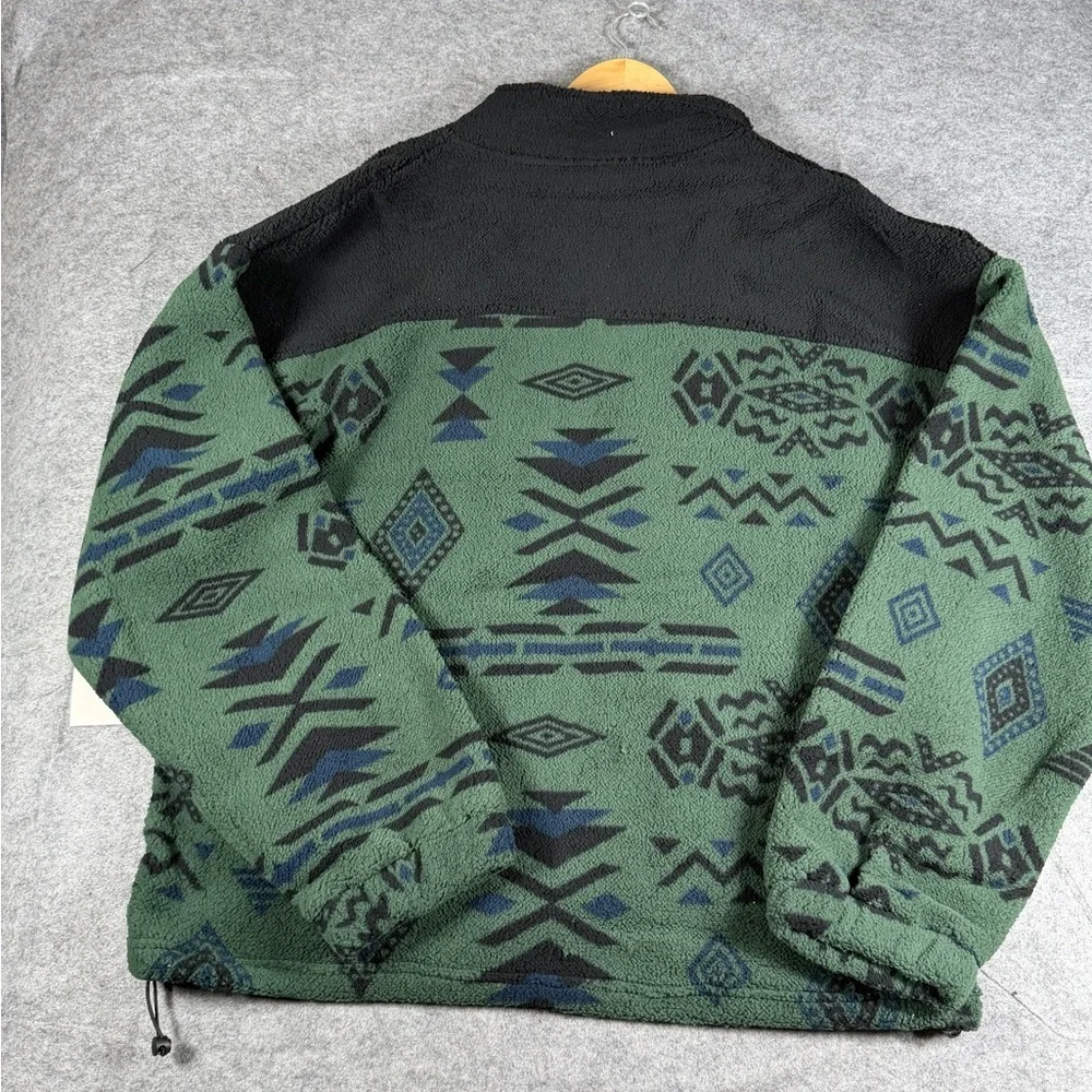 River Trail‎ Southwestern Aztec Fleece Jacket Green 2XL NWT Unisex Men Sizing